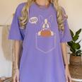 Boston Terrier Halloween Cute Bostie Dog Pocket Boo Women's Comfort Colors T-Shirt Violet