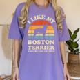 I Like My Boston Terrier And Maybe Like 3 People Dog Lover Women's Comfort Colors T-Shirt Violet