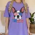 Boston Terrier Merica 4th Of July T Shirt Men Boys Dog Puppy Women's Comfort Colors T-Shirt Violet