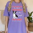 Boston Terrier Mom American Gentleman Dog Lover Mother's Day Women's Comfort Colors T-Shirt Violet