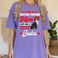 Boston Terrier Mom American Gentleman Dog Mother's Day Women's Comfort Colors T-Shirt Violet