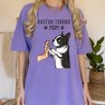 Boston Terrier Mom Dogs Mum Woman Women's Comfort Colors T-Shirt Violet