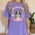 Boston Terrier Mom Mother's Day Women's Comfort Colors T-Shirt Violet