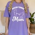 Boston Terrier Mom Boston Terrier Mom Women's Comfort Colors T-Shirt Violet