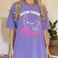Boston Terrier Mom Women's Comfort Colors T-Shirt Violet