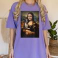 Boston Terrier Mona Lisa Painting Art Dog Mom Dad For Men Women Kids Women's Comfort Colors T-Shirt Violet
