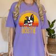 Boston Terrier Never Underestimate a Girl With a Bostie Women's Comfort Colors T-Shirt Violet