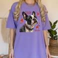 Boston Terrier Is My Valentine Cute Pet Dog Owner Valentine Women's Comfort Colors T-Shirt Violet