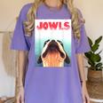Boston Terriers Jowls Dog Mom Dog Dad Women's Comfort Colors T-Shirt Violet