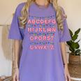 Christmas Alphabet Candy Cane Teachers Students Candy Cane For Men Women Kids Women&#x27;s Comfort Colors T-Shirt Violet