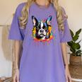 Colorful Boston Terrier Dog For Men Women Kids Women's Comfort Colors T-Shirt Violet