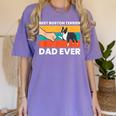 Cute Boston Terrier Best Boston Terrier Dad Ever Women's Comfort Colors T-Shirt Violet