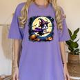 Cute Boston Terrier Halloween Costume Dog Lover Women Girls Women's Comfort Colors T-Shirt Violet