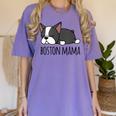 Cute Boston Terrier Boston Mama Women's Comfort Colors T-Shirt Violet