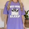 Cute Boston Terrier Need More Sleep Pajamas Nightgown Women's Comfort Colors T-Shirt Violet