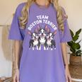 Cute Cartoon For Dog Owners Pet Team Boston Terrier Women's Comfort Colors T-Shirt Violet