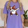 Dabbing Red Boston Terrier Dab Dance Dog Men Women Kids Women's Comfort Colors T-Shirt Violet