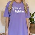 The Dogfather Boston Terrier Dog Dad Father's Day Women's Comfort Colors T-Shirt Violet