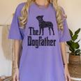 The Dogfather Boston Terrier Dog Funny Dog Gift T-Shirt For Men Women Girls Kids Women's Comfort Colors T-Shirt Violet