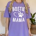 Fun Bostie Mama Dog Lover Apparel Boston Terrier Mom Women's Comfort Colors T-Shirt Violet