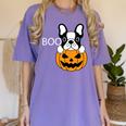 The Halloween Boston Terrier Women's Comfort Colors T-Shirt Violet