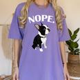 Love NOPE Boston Terrier Dog Lover Women's Comfort Colors T-Shirt Violet