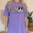 Peace Love Boston Terrier Boston Terrier Lover Dog Mom Women's Comfort Colors T-Shirt Violet