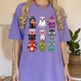Pig Spooky Ghost Witch Boo-Jee Horror Pumpkin Pig Halloween Women's Comfort Colors T-Shirt Violet