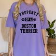 Property Of Boston Terrier Boston Terrier Shirt Women's Comfort Colors T-Shirt Violet