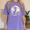 Scary Halloween Cat Costume Retro Cat Moon For Men Women Kids Women's Comfort Colors T-Shirt Violet