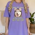 Siberian Husky Professional Human Trainer Women's Comfort Colors T-Shirt Violet