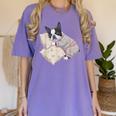 Sleepy Boston Terrier Pajama Men Women Kids Women's Comfort Colors T-Shirt Violet