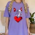 Valentine's Day Boston Terrier Dog Vector Women's Comfort Colors T-Shirt Violet