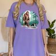 Whimsical Forest Adventures Sasquatch Bigfoot Walking Boston Terrier Dog Lovers Women's Comfort Colors T-Shirt Violet