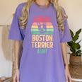 Worlds Best Boston Terrier Aunt Women's Comfort Colors T-Shirt Violet