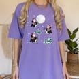 Xmas Tree Santa Riding Boston Terrier Christmas Women's Comfort Colors T-Shirt Violet