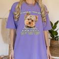 Yorkshire Terrier Yorkie Dog Professional Human Trainer Women's Comfort Colors T-Shirt Violet