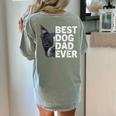Best Dog Dad Ever Boston Terrier Dog Lover For Dad Men Women Girls Kids Women's Comfort Colors T-Shirt Back Print Bay