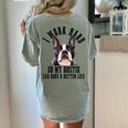 Bostie Mama Dog Dad Boston Terrier For Men Women Women's Comfort Colors T-Shirt Back Print Bay
