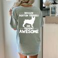 Boston Terrier Awesome Women's Comfort Colors T-Shirt Back Print Bay