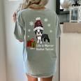 Boston Terrier Christmas T Shirt-Life Is Merrier Premium Tri-Blend Women's Comfort Colors T-Shirt Back Print Bay
