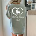 Boston Terrier Dad Cute Boston Terrier Silhouette Heart Women's Comfort Colors T-Shirt Back Print Bay