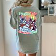 Boston Terrier Dog Christmas Snowman Winter Snow Women's Comfort Colors T-Shirt Back Print Bay