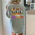 Boston Terrier Dog Halloween Christmas Hallothanksmas Men Women Kids Women's Comfort Colors T-Shirt Back Print Bay