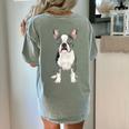 Boston Terrier Dog Motif Pet Art Boston Terrier For Men Women Kids Women's Comfort Colors T-Shirt Back Print Bay