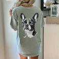 Boston Terrier Dog Motif Pet Illustration Boston Terrier For Men Women Kids Women's Comfort Colors T-Shirt Back Print Bay