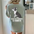 Boston Terrier Dog Owner Grandma Women's Comfort Colors T-Shirt Back Print Bay