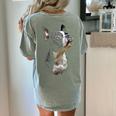 Boston Terrier Dog Graphic Pet Art Boston Terrier For Men Women Kids Women's Comfort Colors T-Shirt Back Print Bay