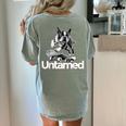 Boston Terrier Dog Untamed For Men Women Women's Comfort Colors T-Shirt Back Print Bay