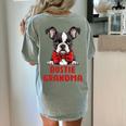 Boston Terrier Grandma Dog Lovers Puppy Bostie Owner Women's Comfort Colors T-Shirt Back Print Bay